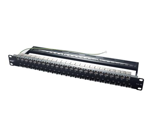 1U48位6A类屏蔽插座配线架P221S-C6A